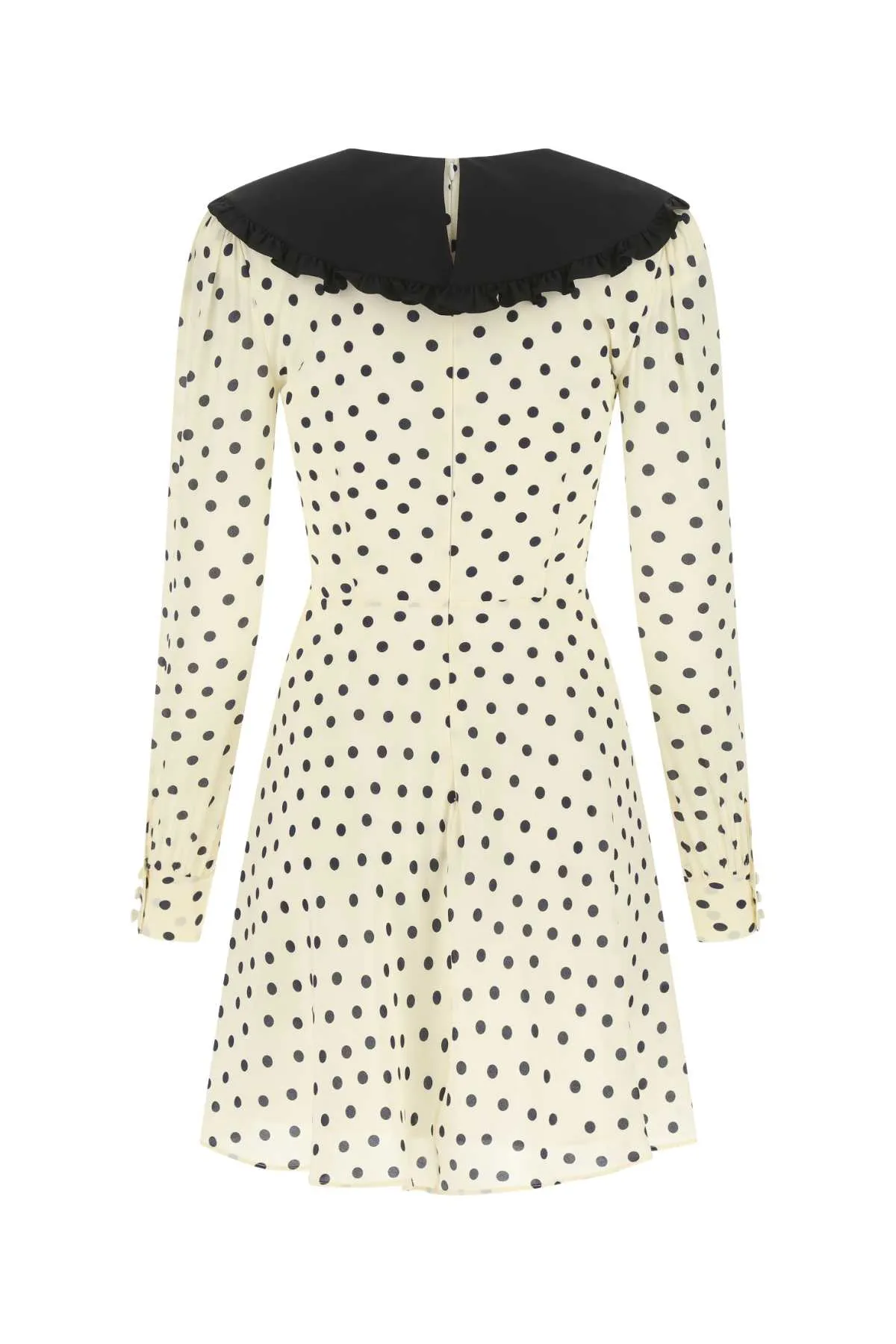 Alessandra Rich Polka Dot Print Ruffled Dress