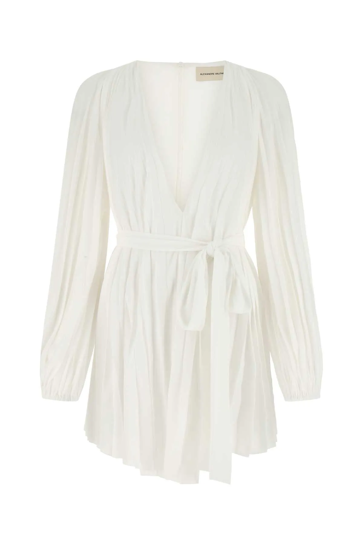 Alexandre Vauthier Tie-Waist Ruffled Mini Dress