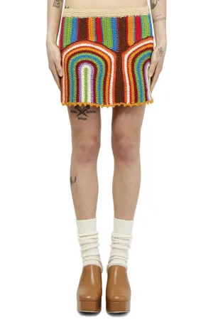 Andersson Bell Moana Color-Block Knitted Mini Skirt