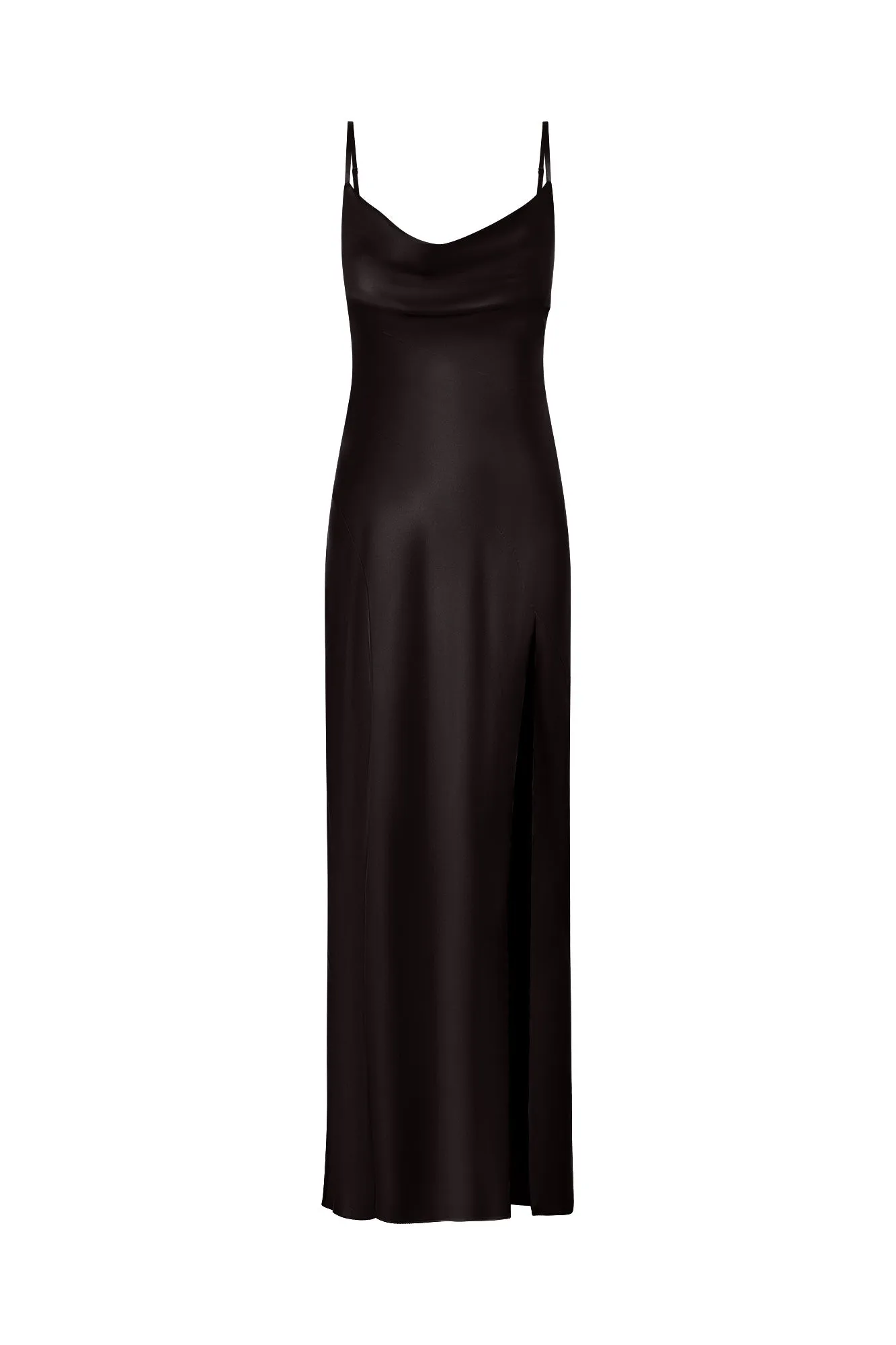Ariel Satin Dress - Black
