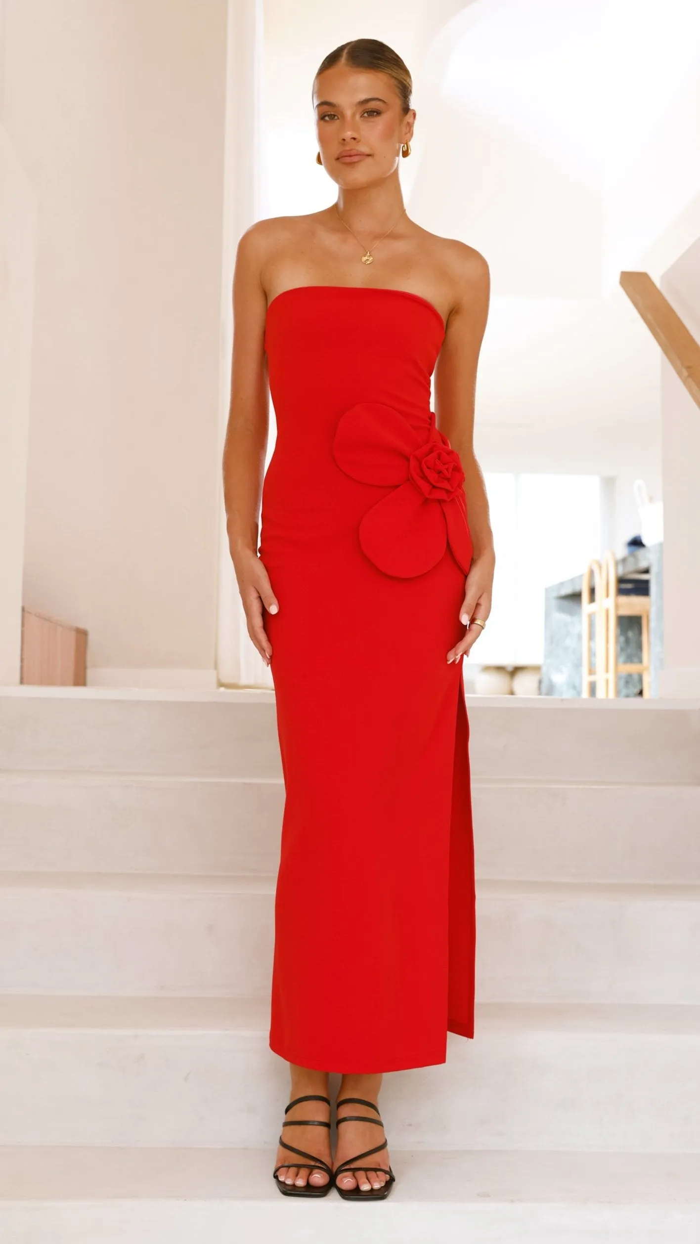 Athena Maxi Dress - Red