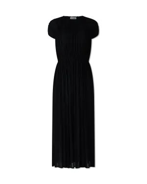 Banded Short Sleeve Maxi Dress