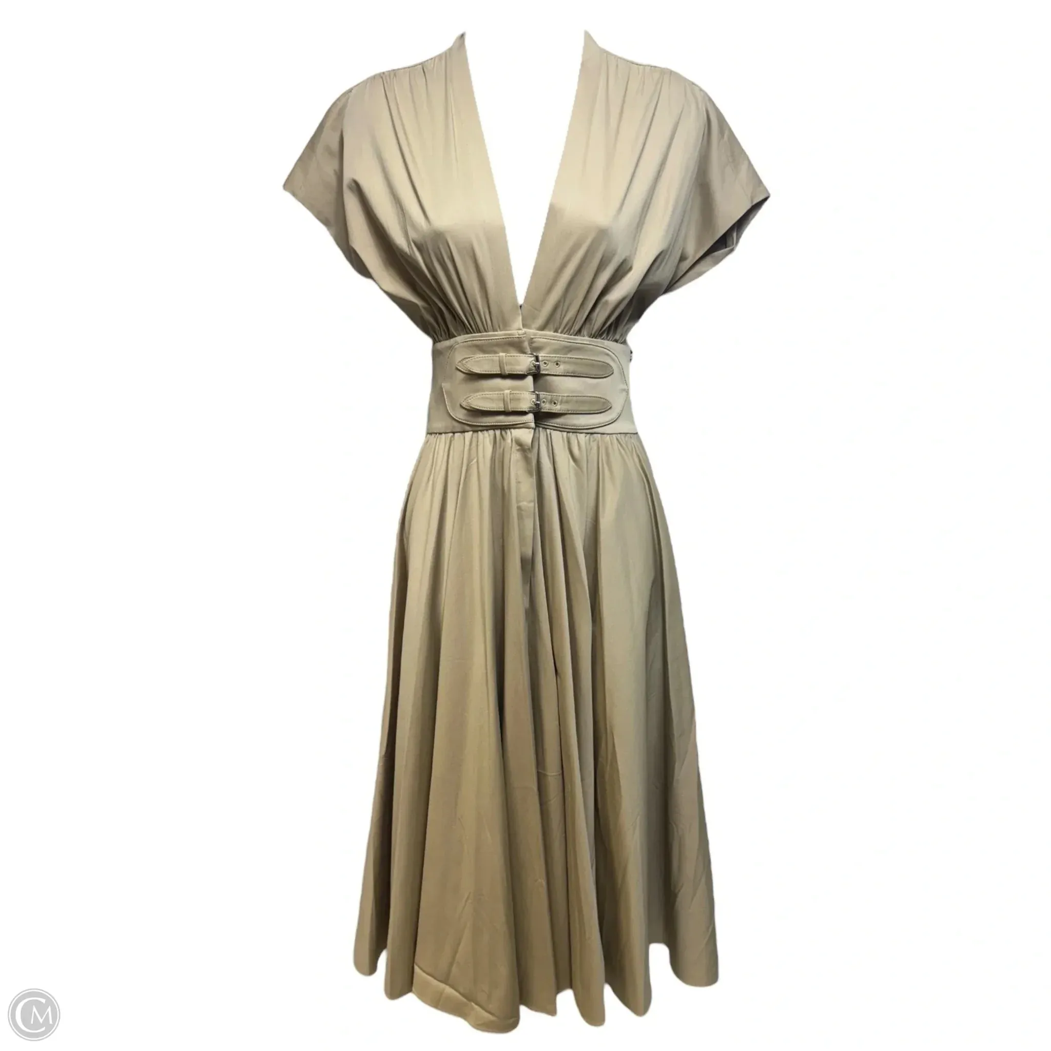 Bardello Belted Dress By Alexis In Beige, Size: M