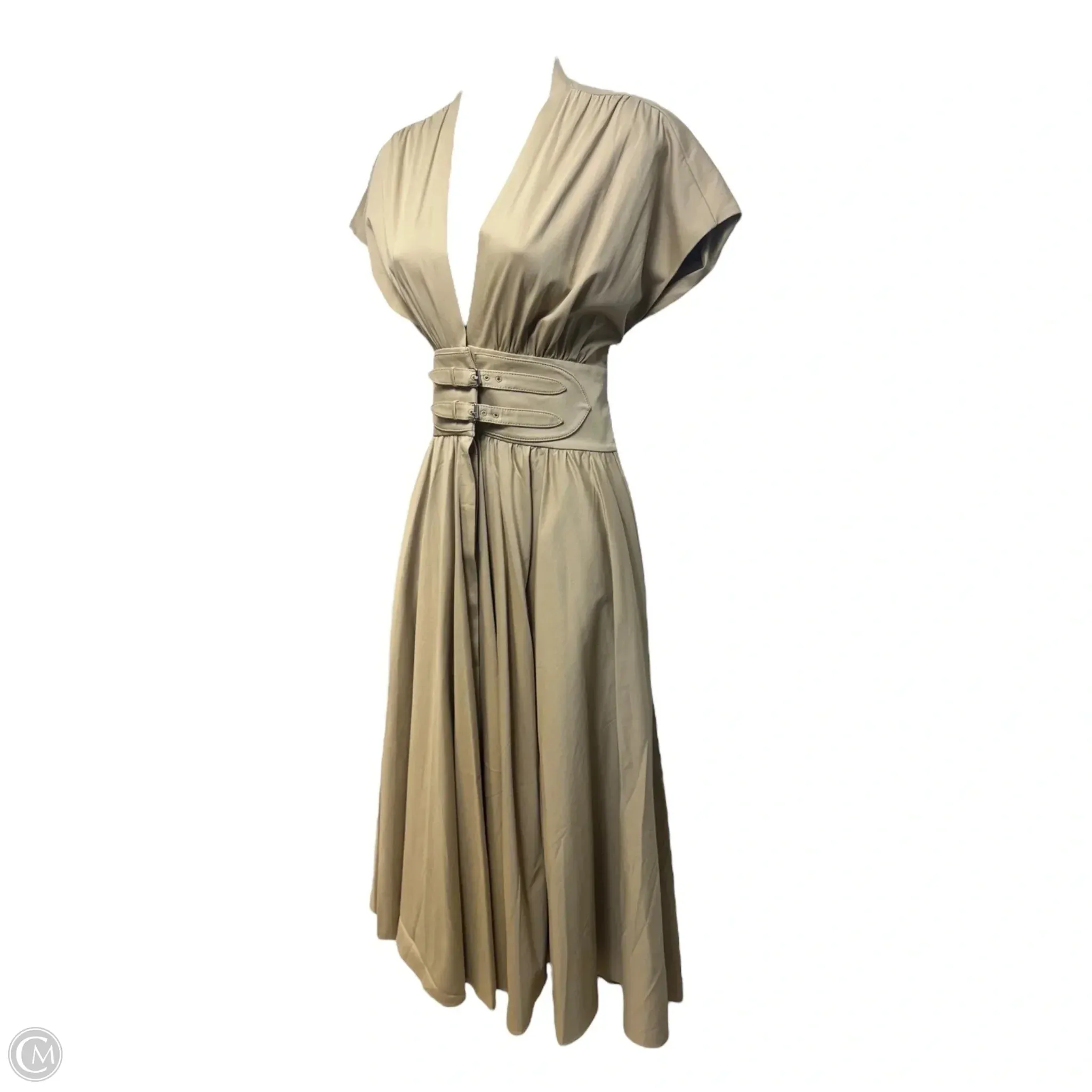Bardello Belted Dress By Alexis In Beige, Size: M