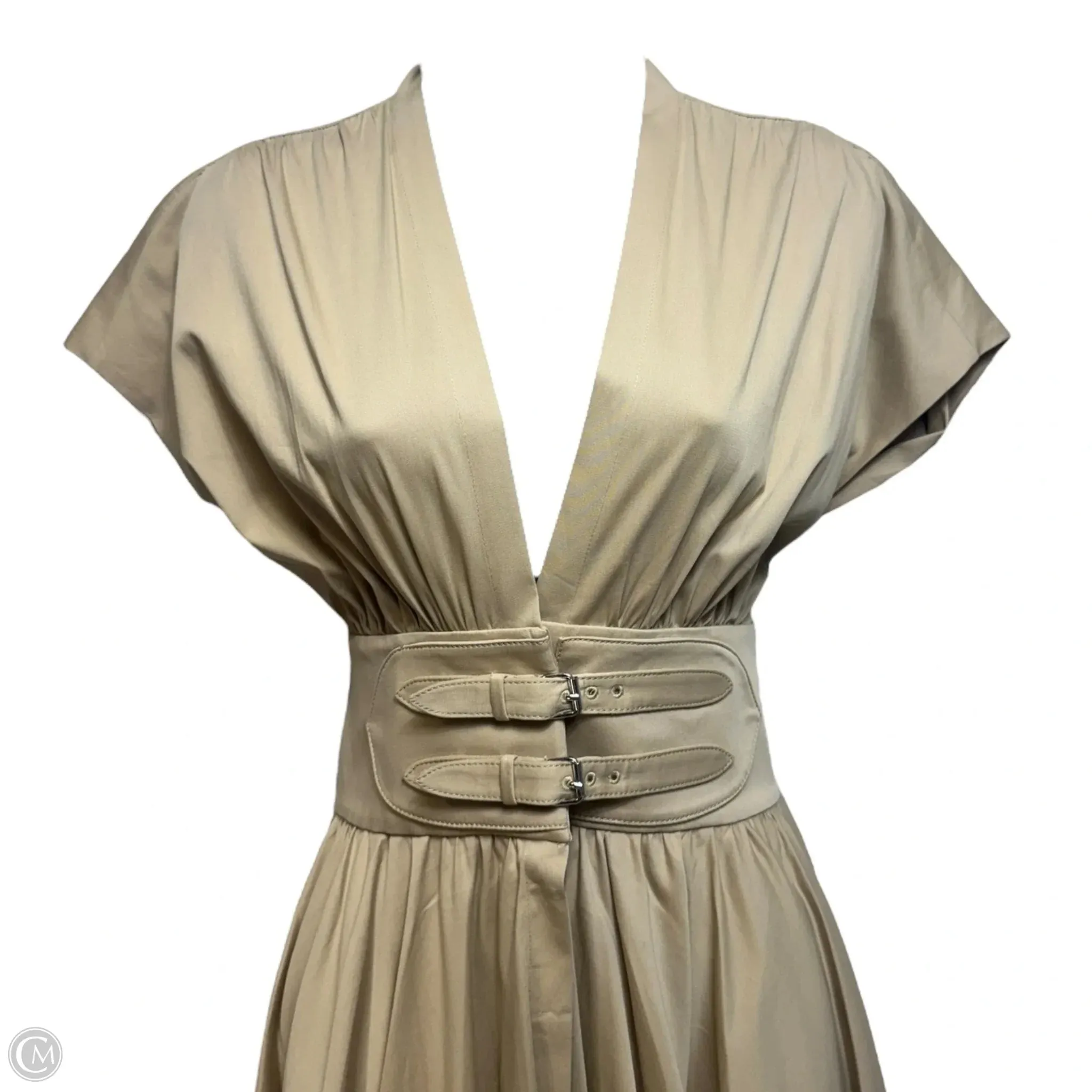 Bardello Belted Dress By Alexis In Beige, Size: M