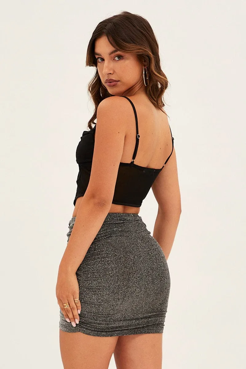 Black Mini Skirt Bodycon Slinky