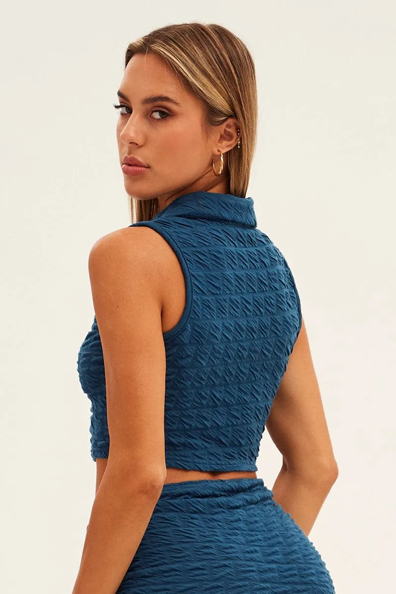 Blue Mini Skirt