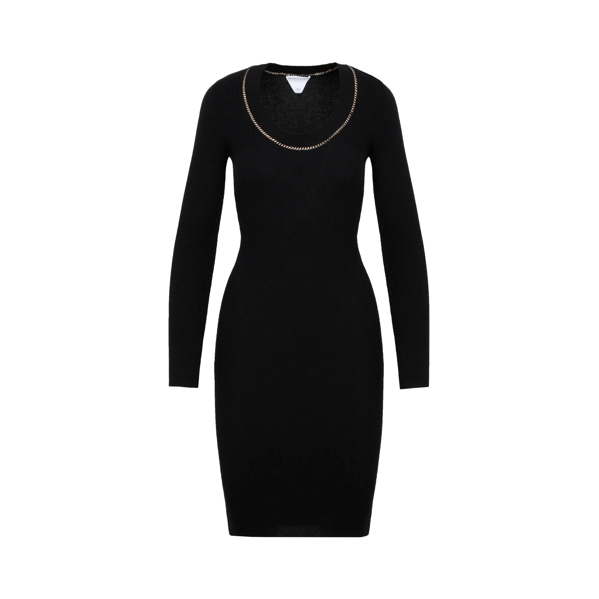 Bottega Veneta Chain Embellished Knitted Dress