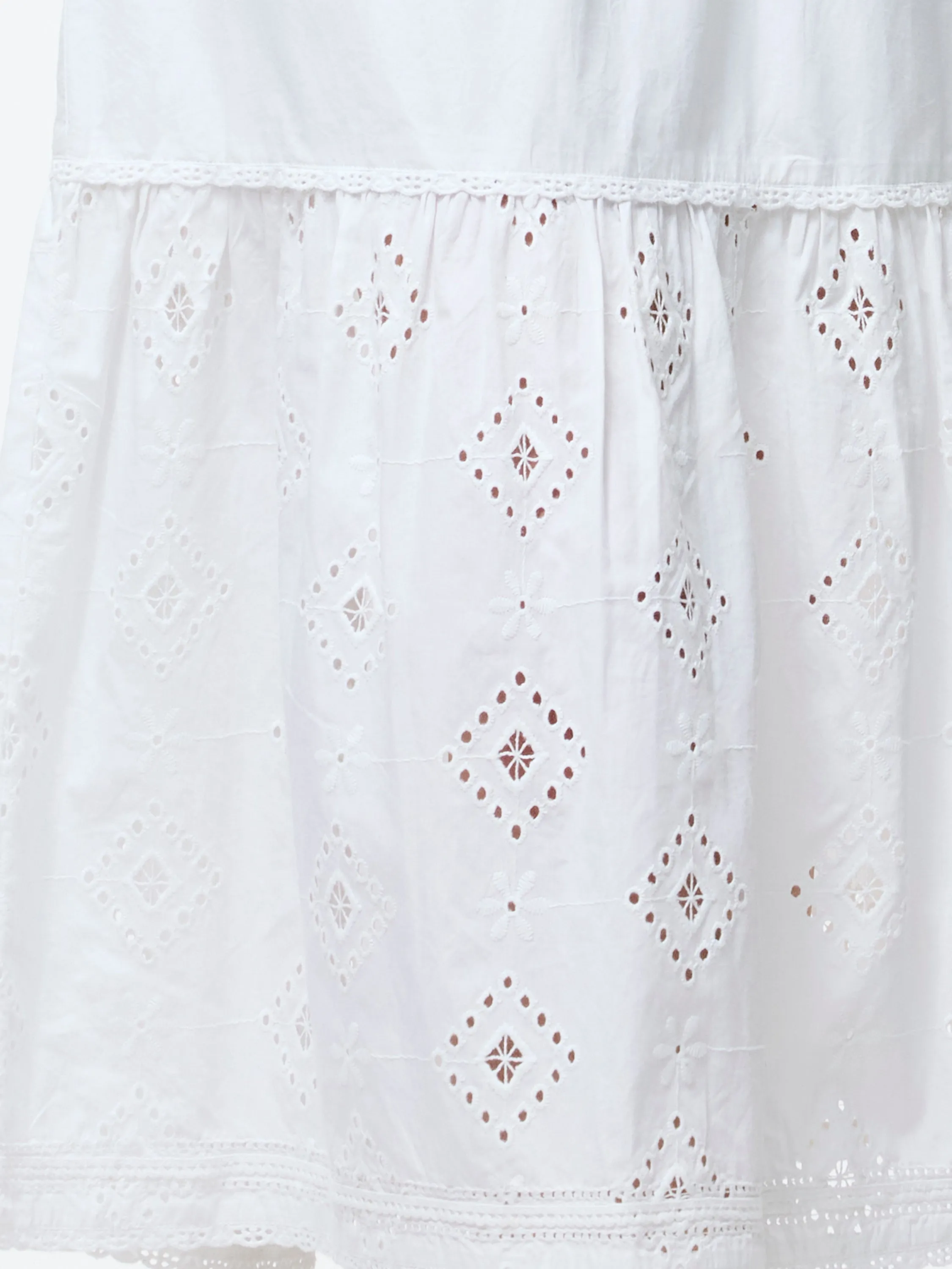 Cambria Cotton Broderie Midi Dress