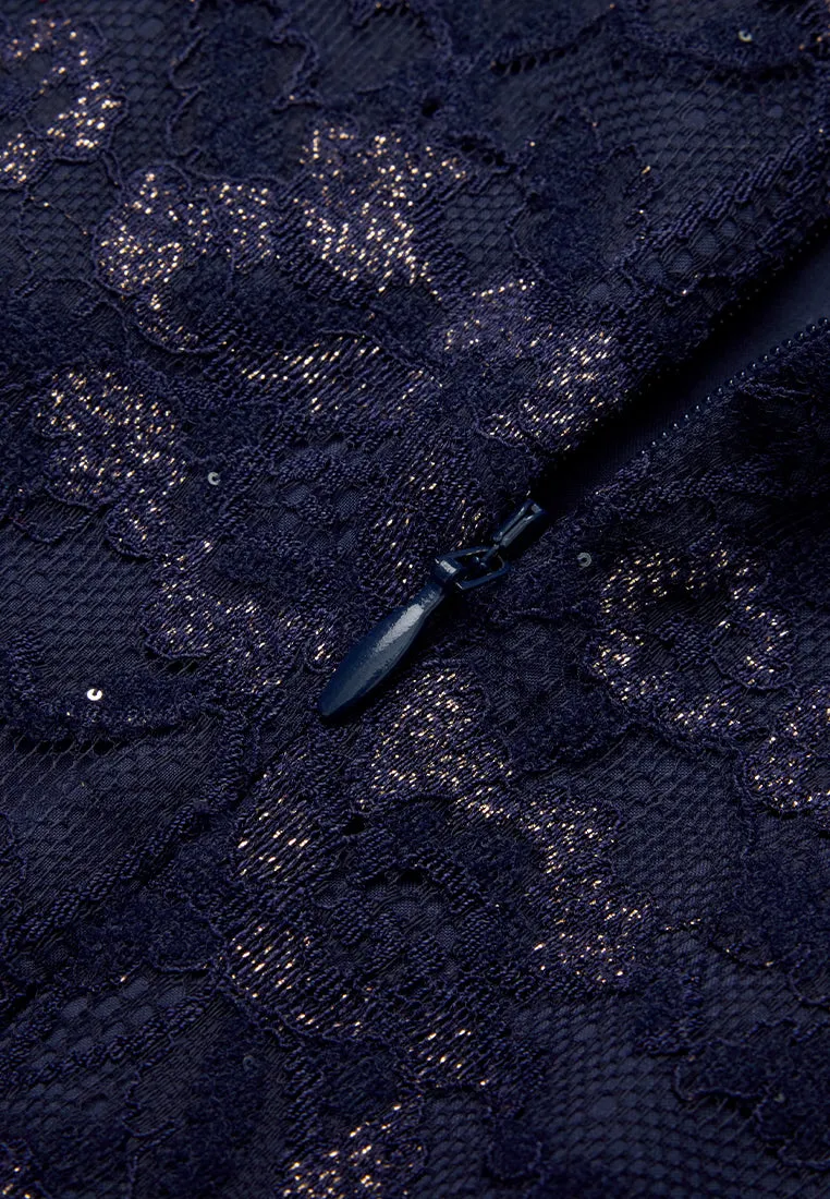 Cheung Sham Style Embellished Lace Dress
