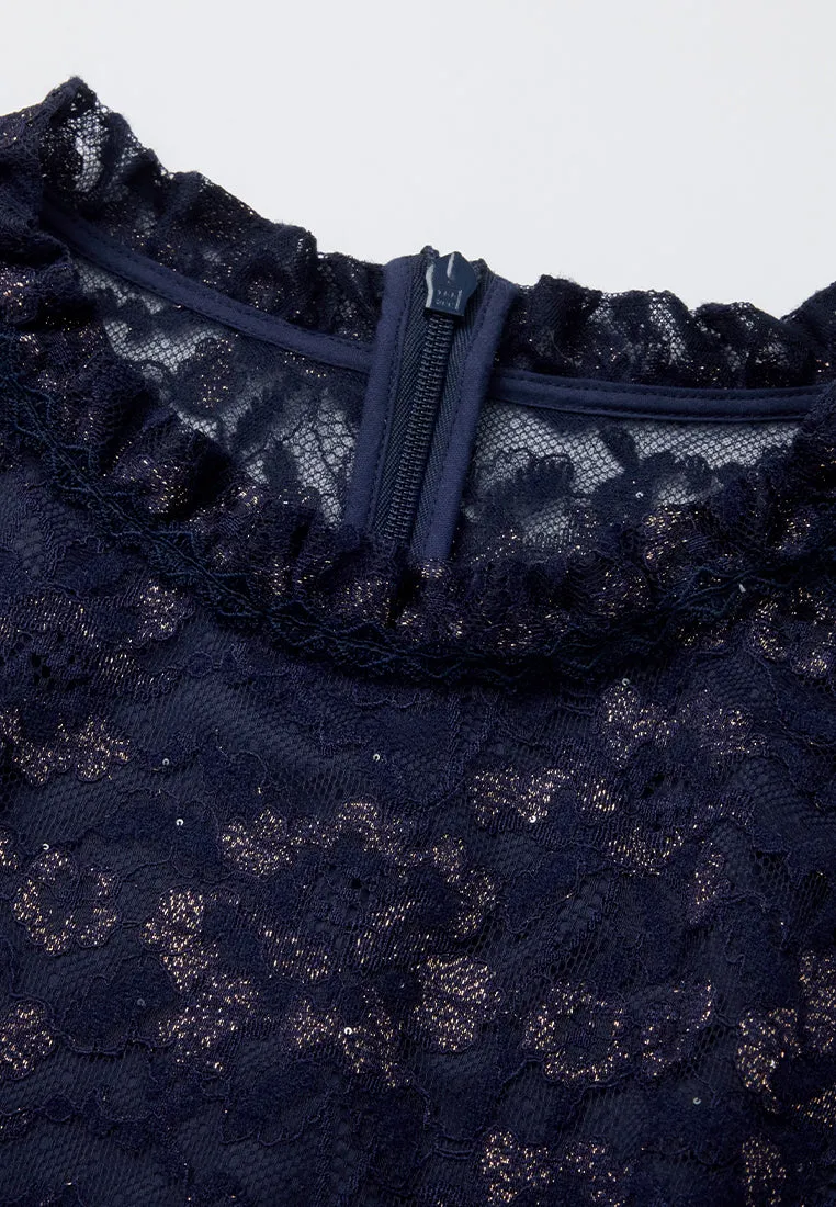 Cheung Sham Style Embellished Lace Dress