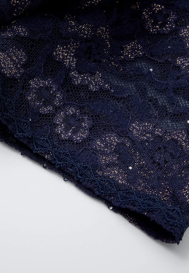 Cheung Sham Style Embellished Lace Dress