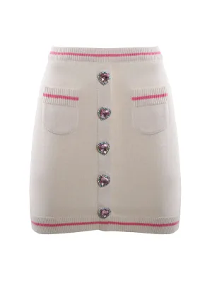 Chiara Ferragni Crystal-Embellished Knitted Mini Skirt