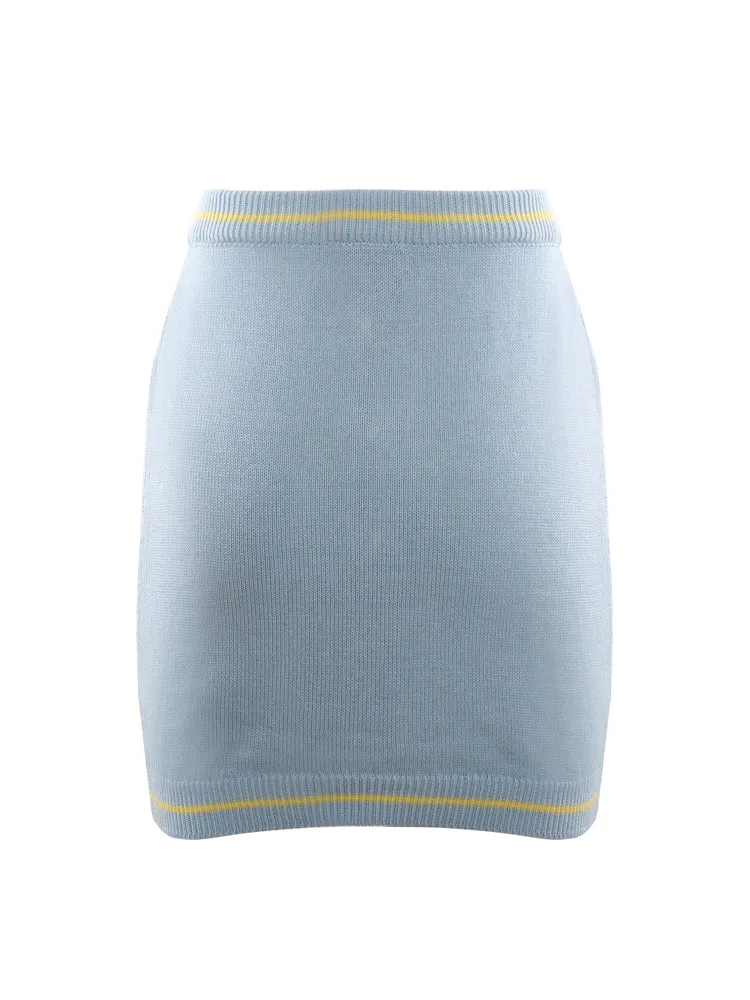 Chiara Ferragni Crystal-Embellished Knitted Mini Skirt