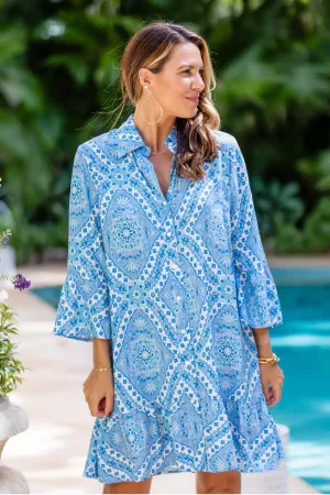 Coco Dress / Blue Mosaic