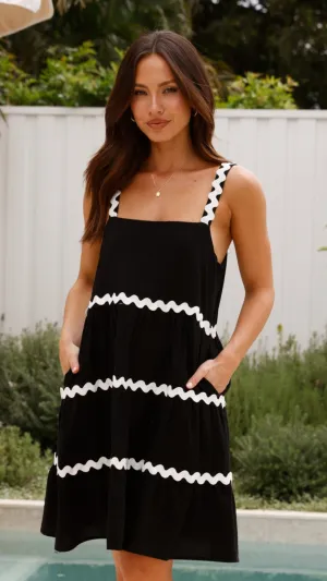 Cosima Mini Dress - Black/White