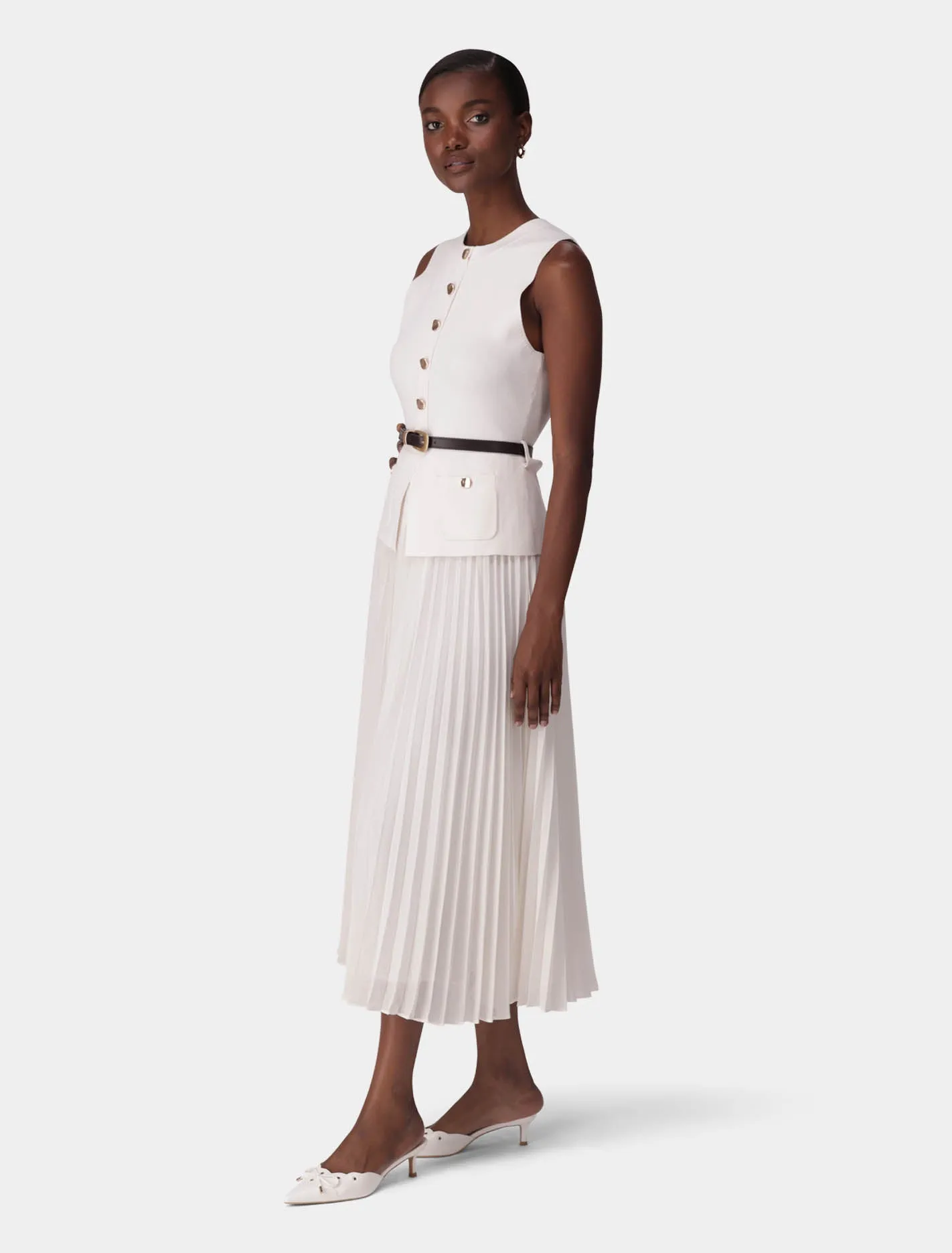 Daphne Waistcoat Knit Midi Dress