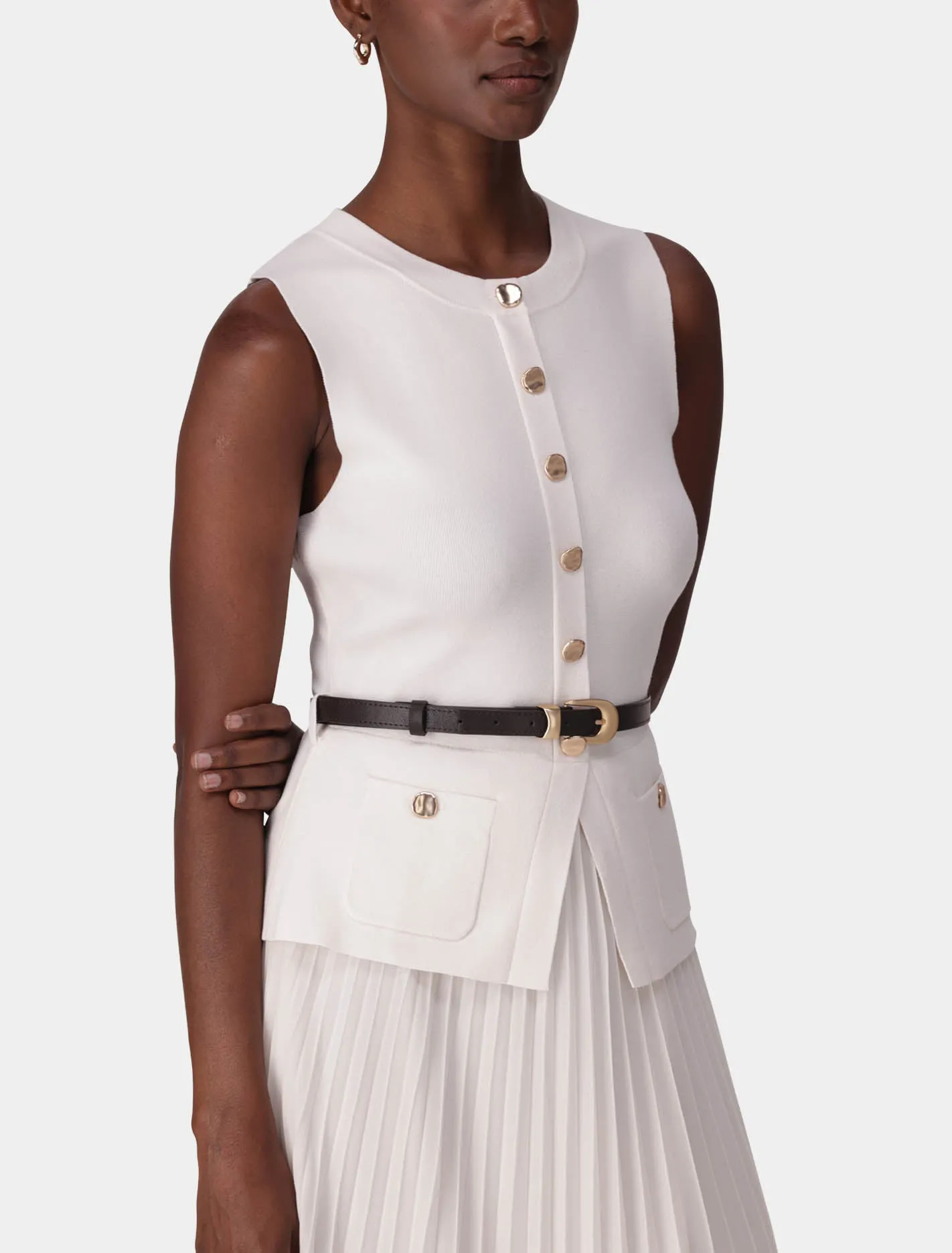 Daphne Waistcoat Knit Midi Dress