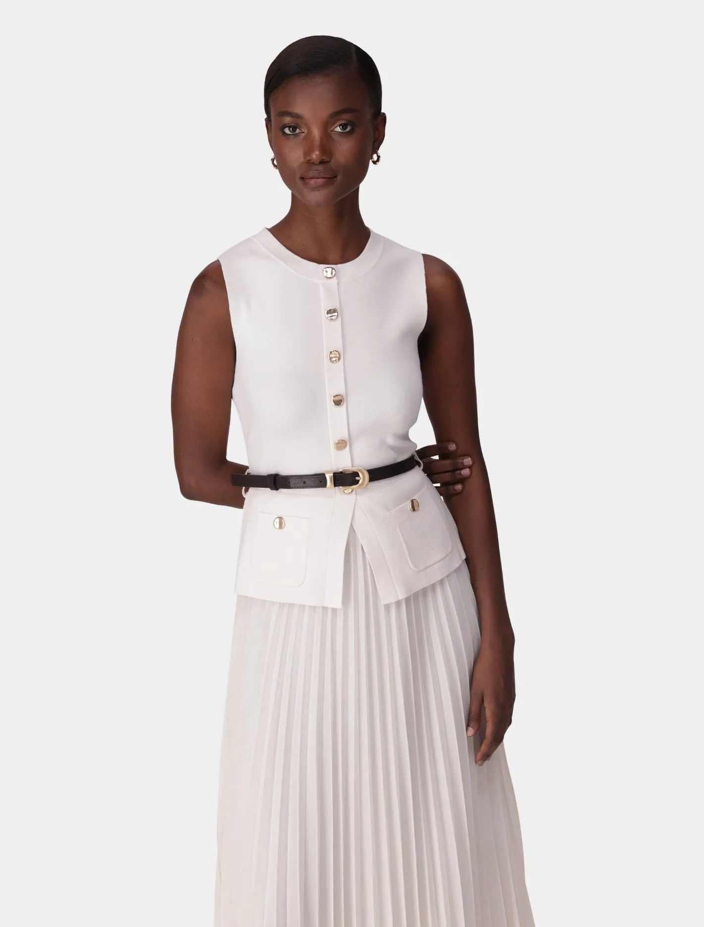 Daphne Waistcoat Knit Midi Dress