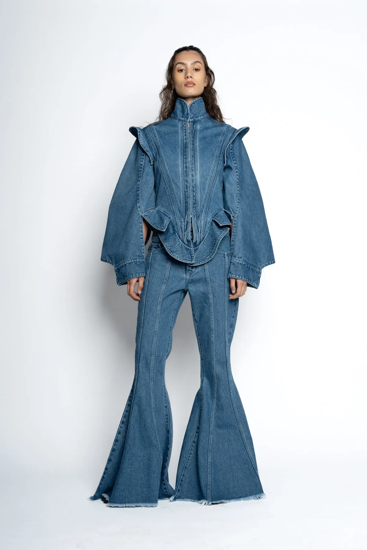 DENIM BAROQUE STYLE JACKET