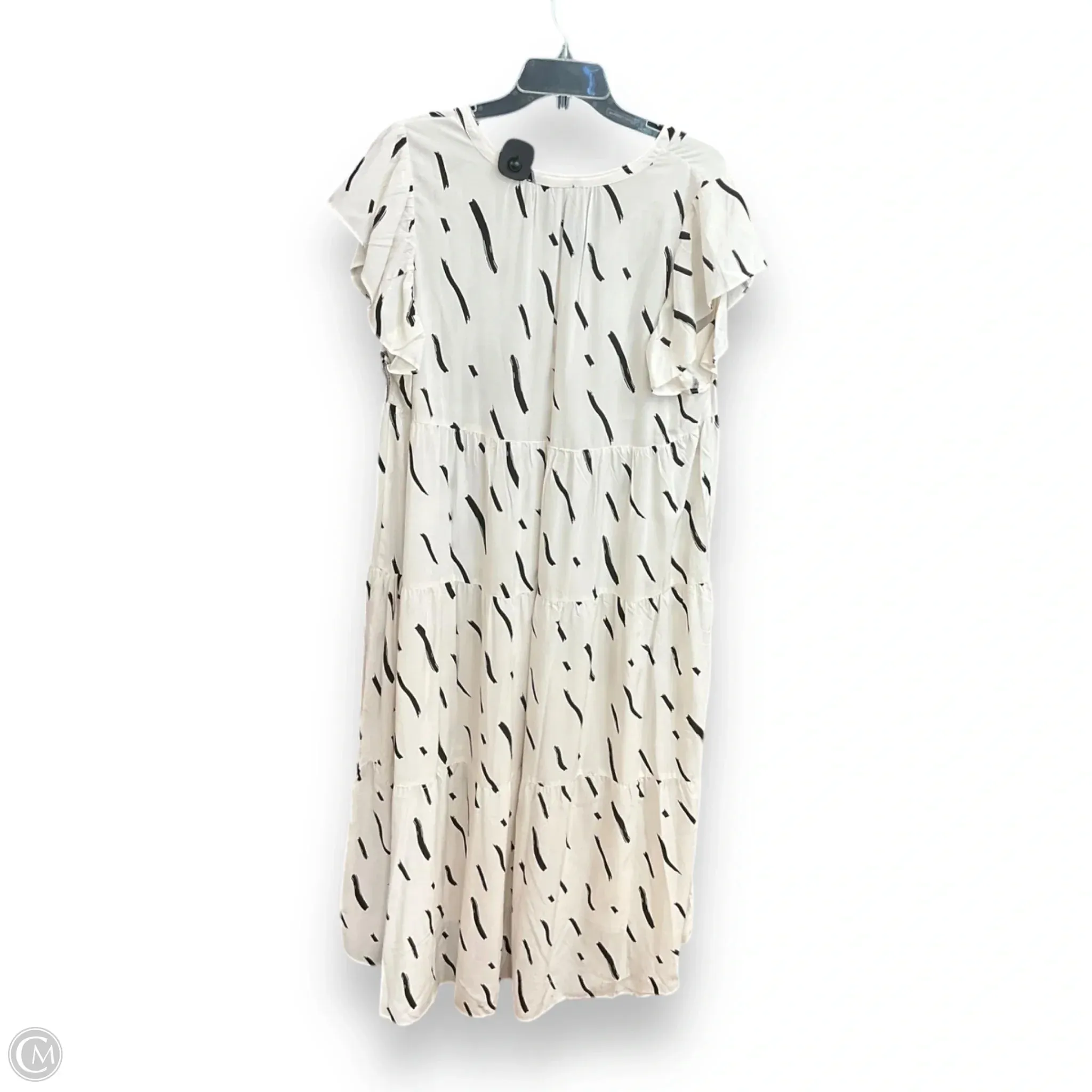 Dress Casual Maxi By Loft In Black & White, Size: L