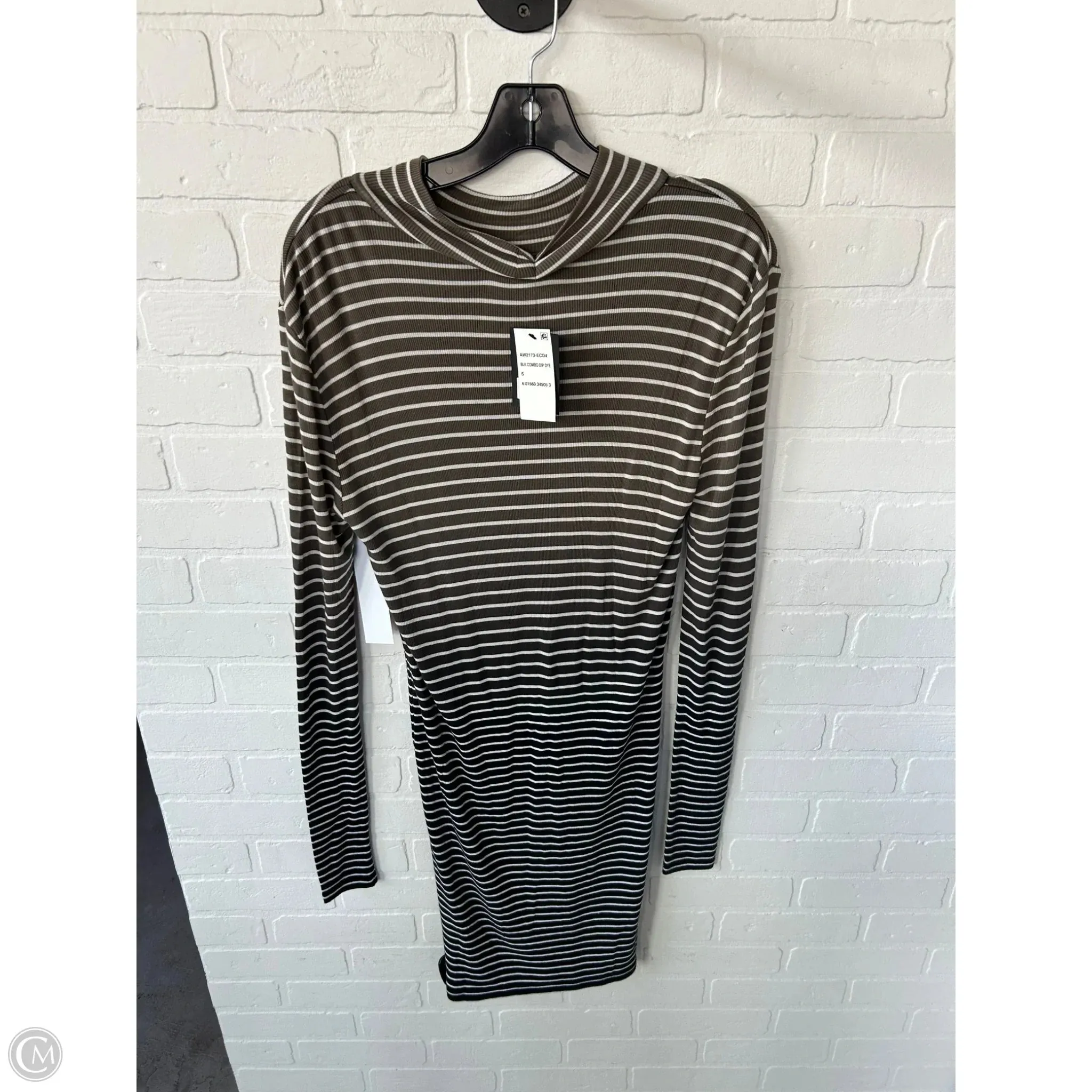 Dress Casual Midi By Atm In Black & Green, Size: S
