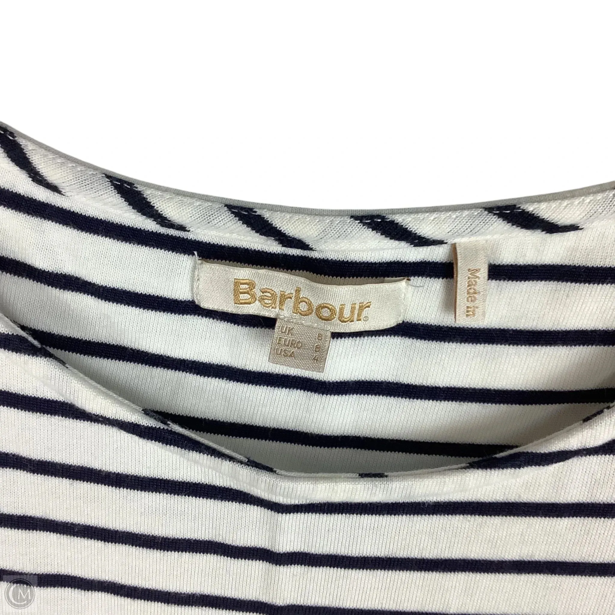 Dress Casual Midi By Barbour In Striped Pattern, Size: 4