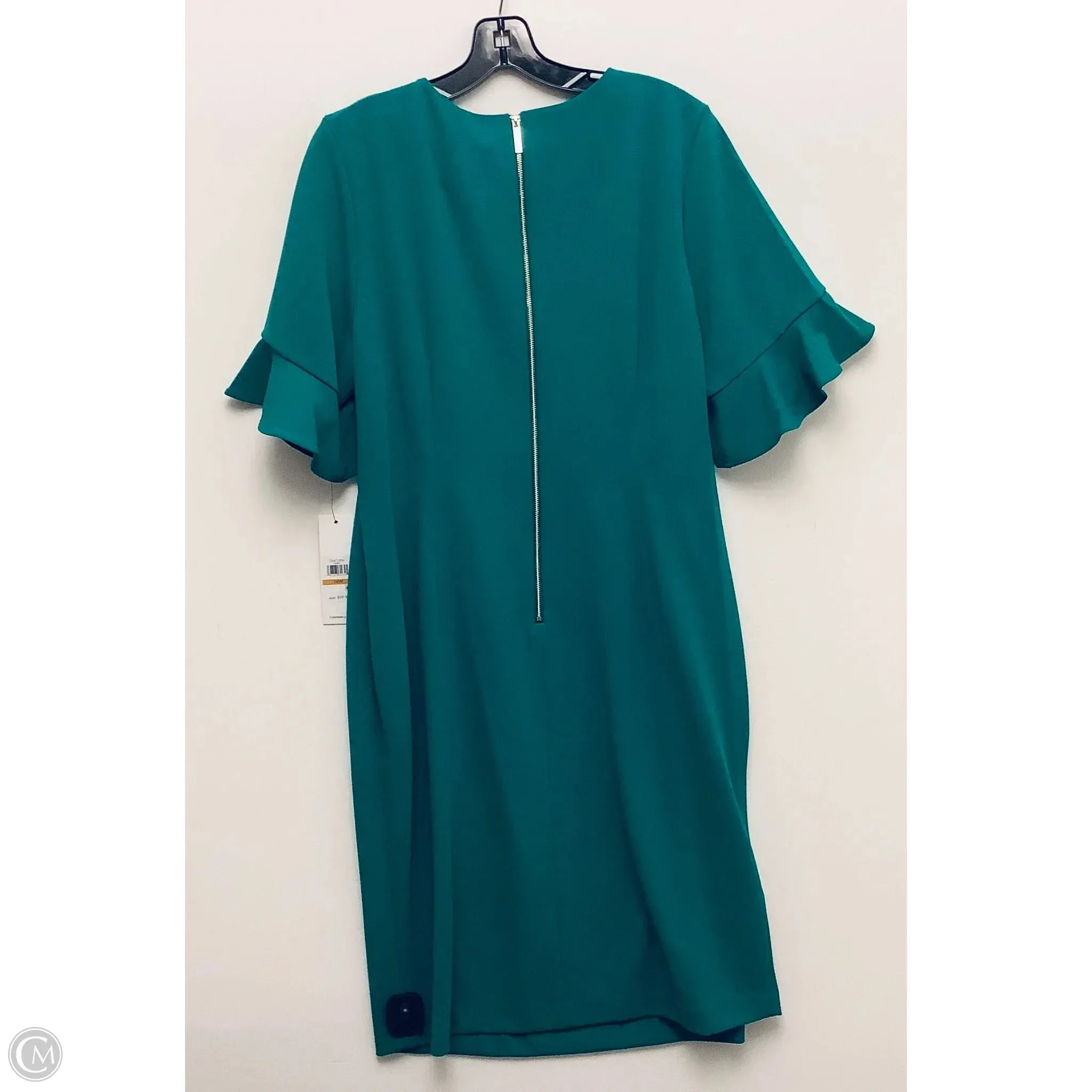 Dress Casual Midi By Calvin Klein In Green, Size: Xxl