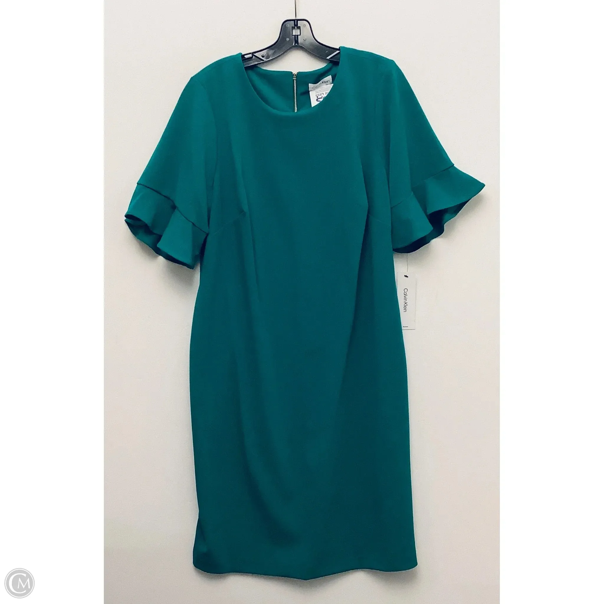 Dress Casual Midi By Calvin Klein In Green, Size: Xxl