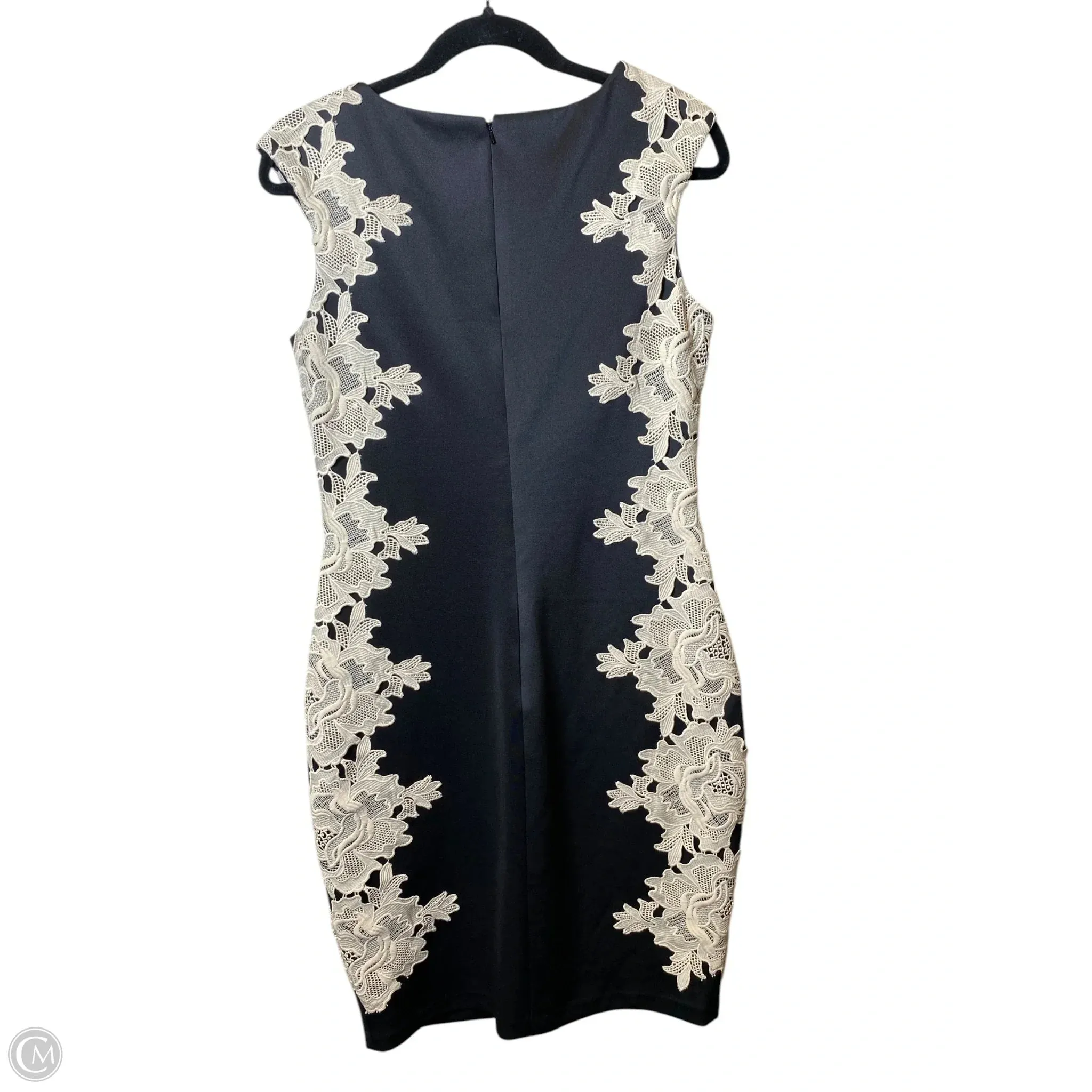 Dress Casual Midi By Cmc In Black & Tan, Size: 12