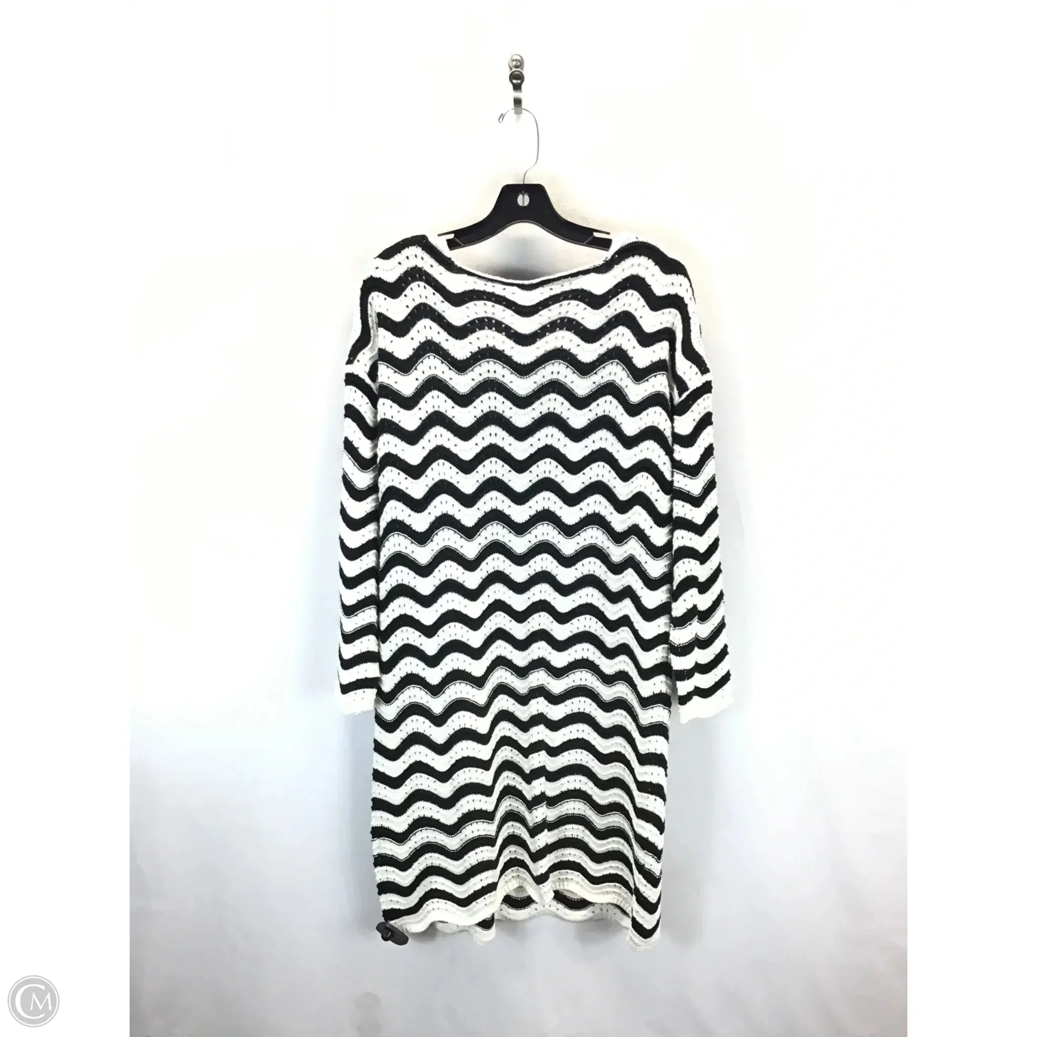 Dress Casual Midi By New York And Co In Black & White, Size: L