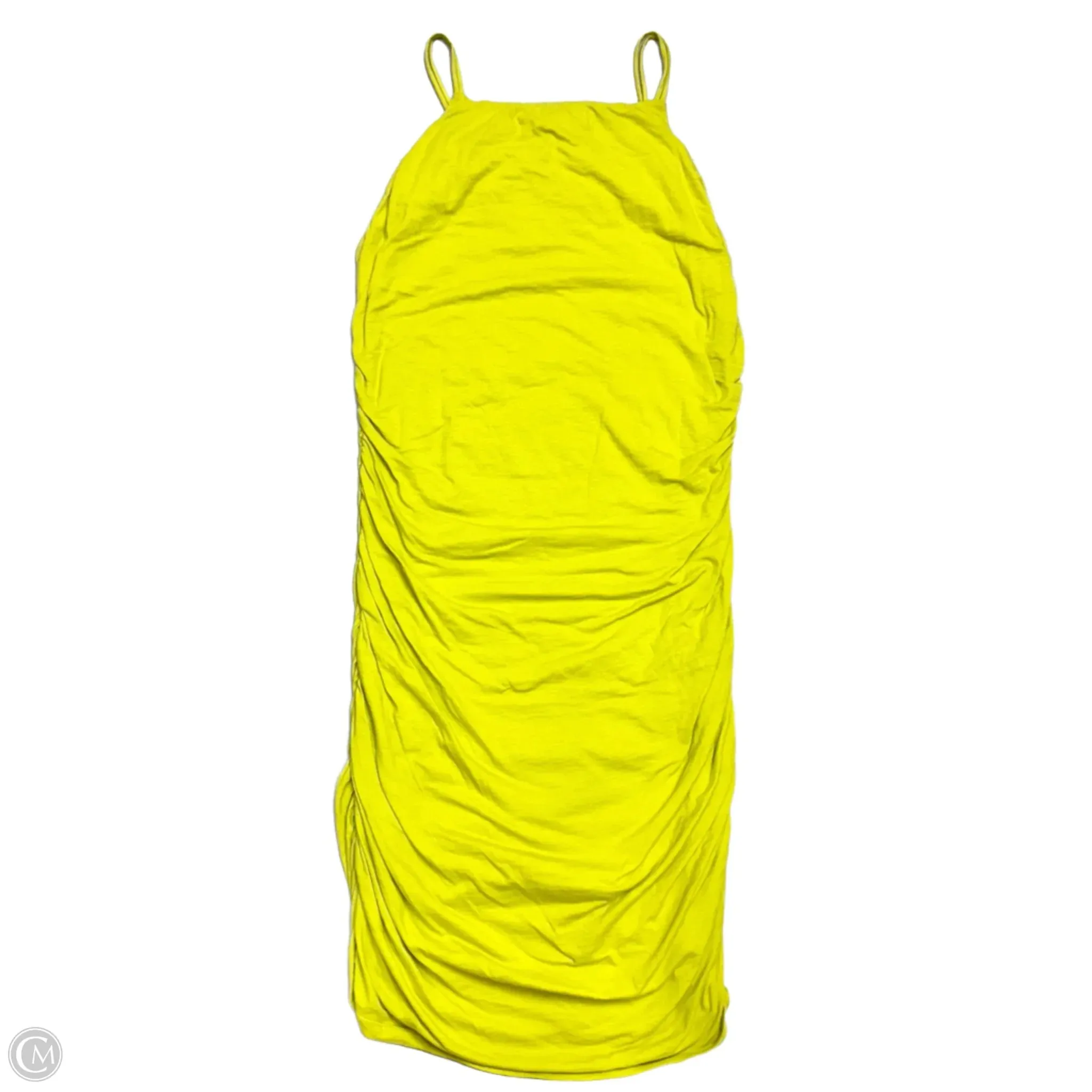 Dress Casual Midi By Velvet By Graham & Spencer In Chartreuse, Size: L