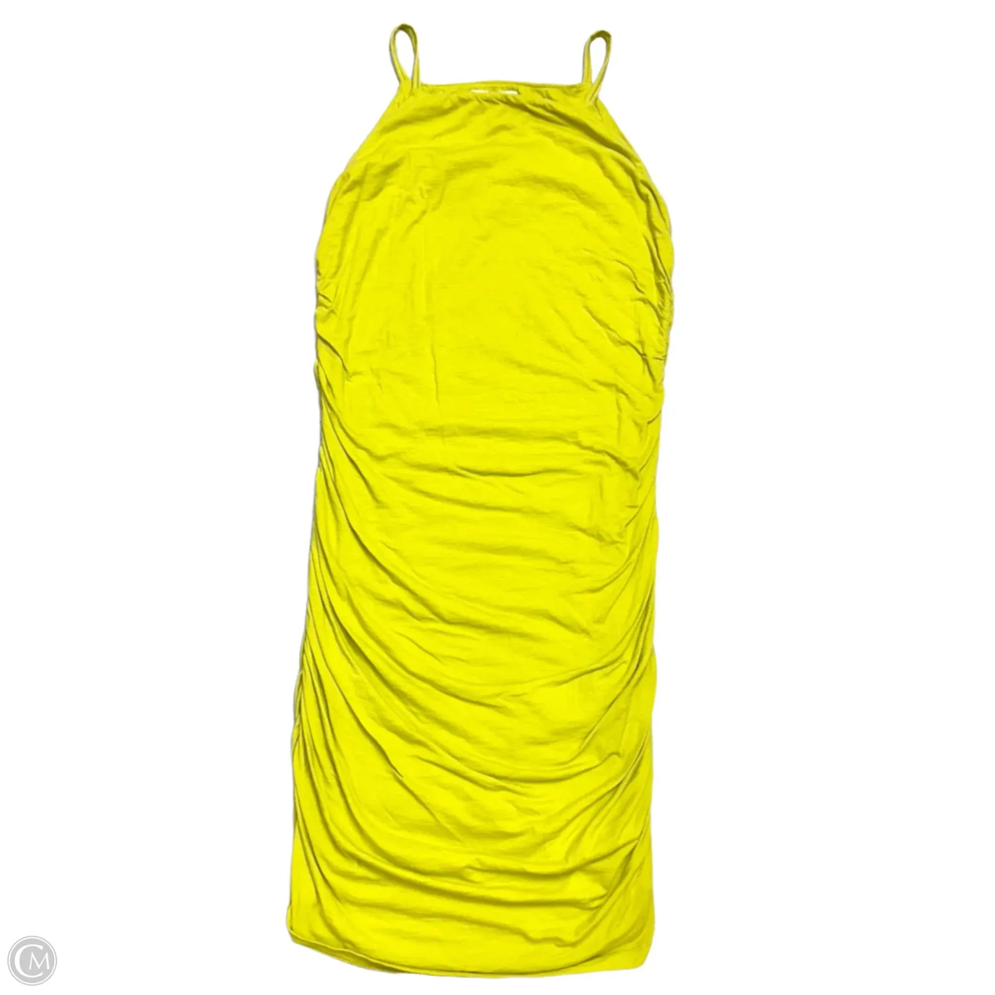 Dress Casual Midi By Velvet By Graham & Spencer In Chartreuse, Size: L