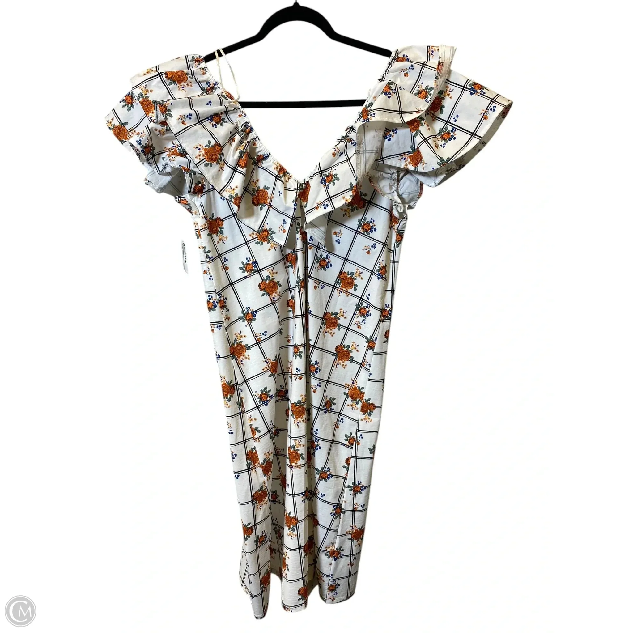 Dress Casual Midi By Zara In Multi-colored, Size: L