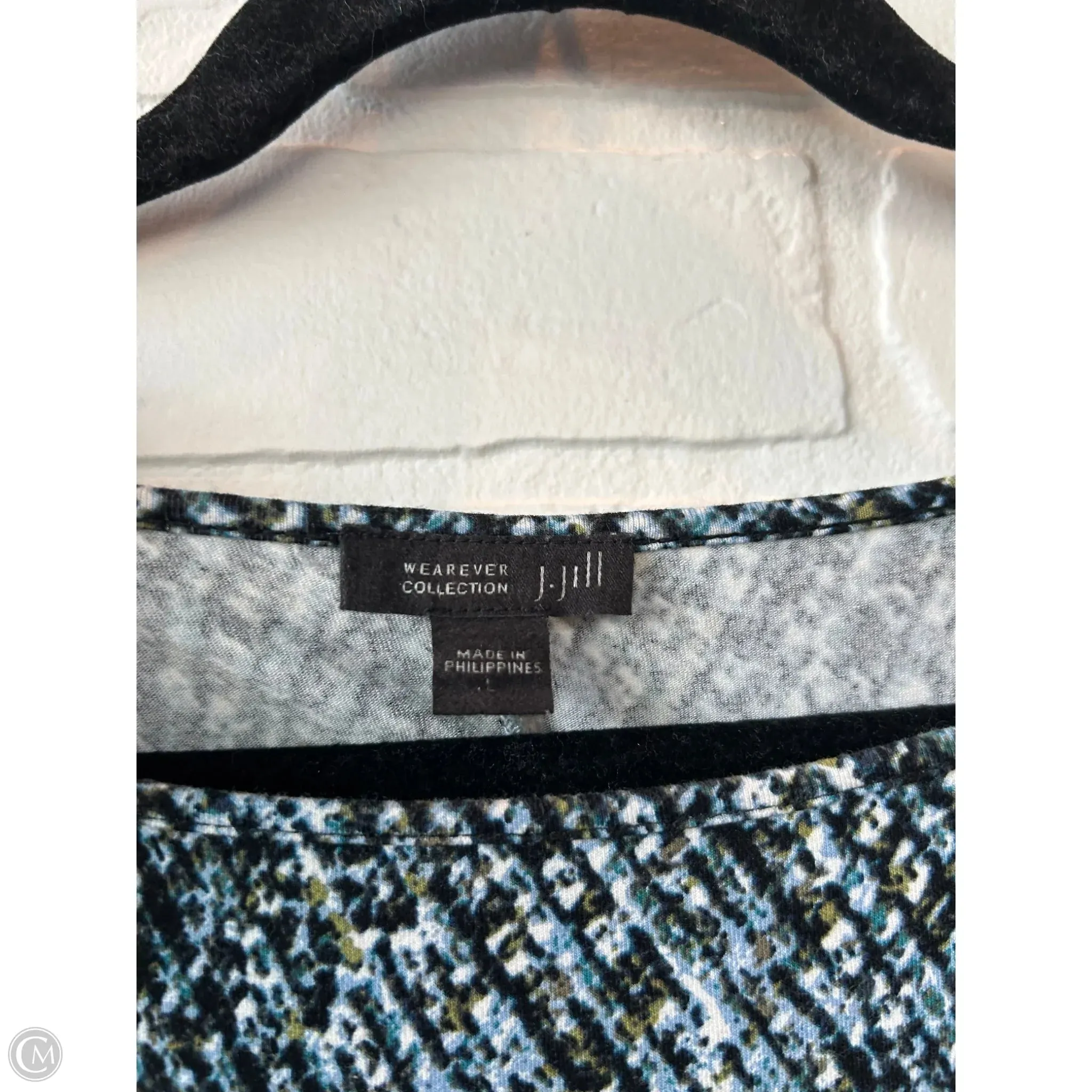 Dress Casual Short By J. Jill In Black & Blue, Size: L