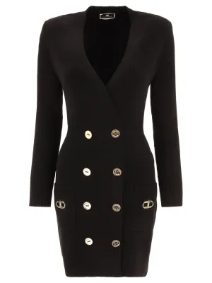 Elisabetta Franchi V-Neck Knitted Dress
