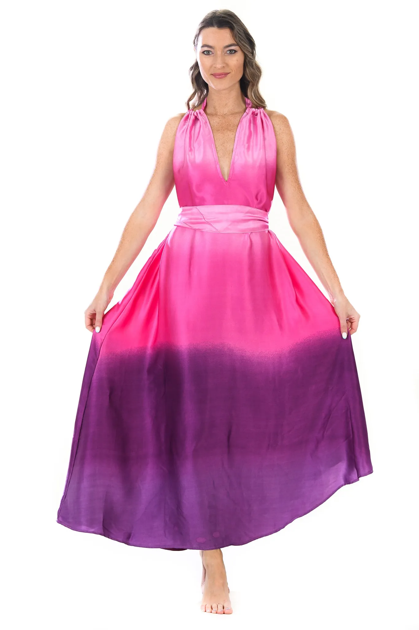 Elizabeth Dress / Hot Pink Ombre