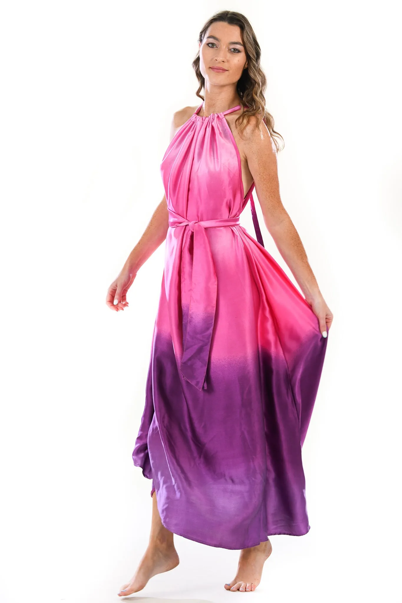 Elizabeth Dress / Hot Pink Ombre