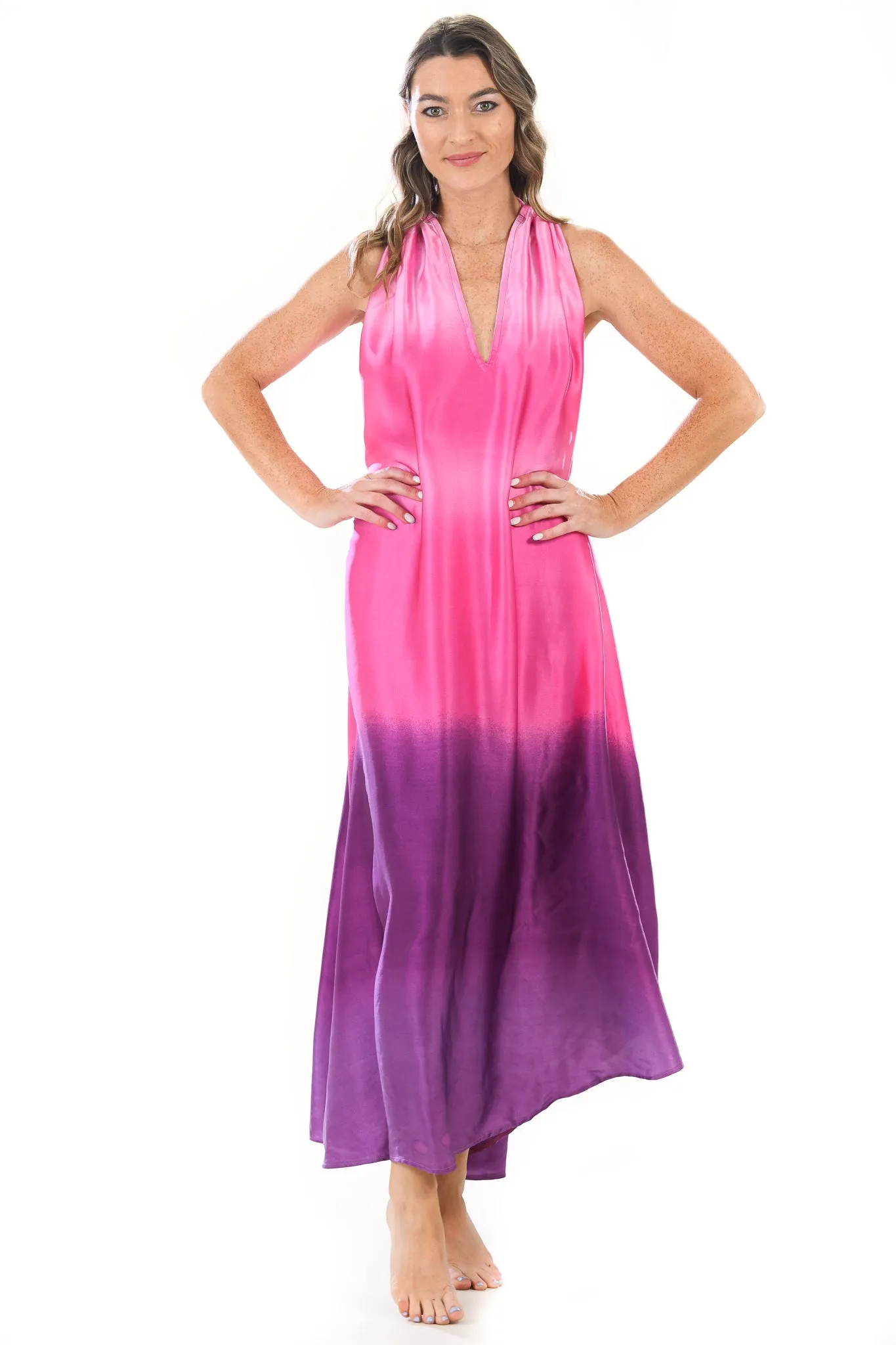 Elizabeth Dress / Hot Pink Ombre
