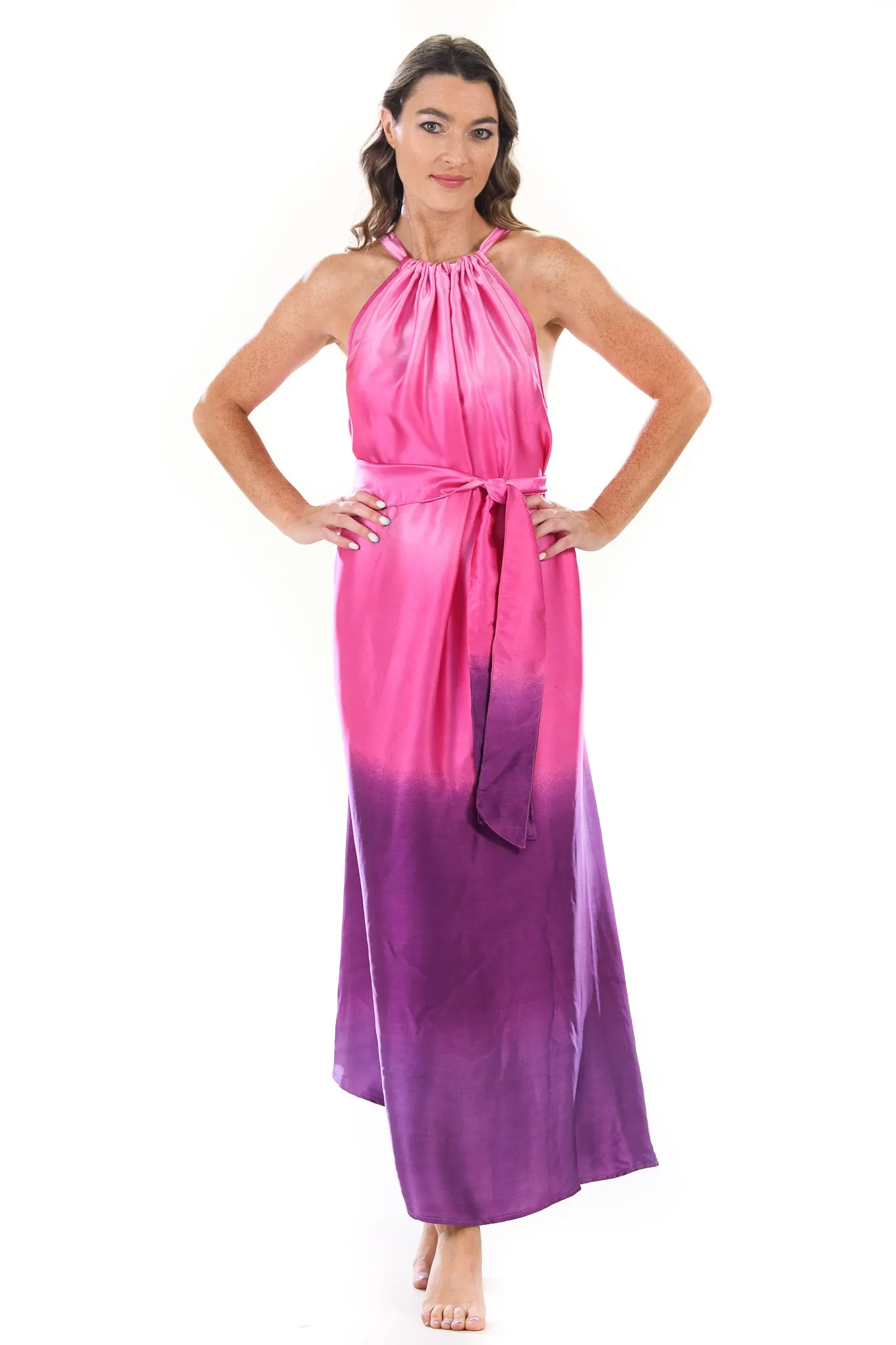 Elizabeth Dress / Hot Pink Ombre