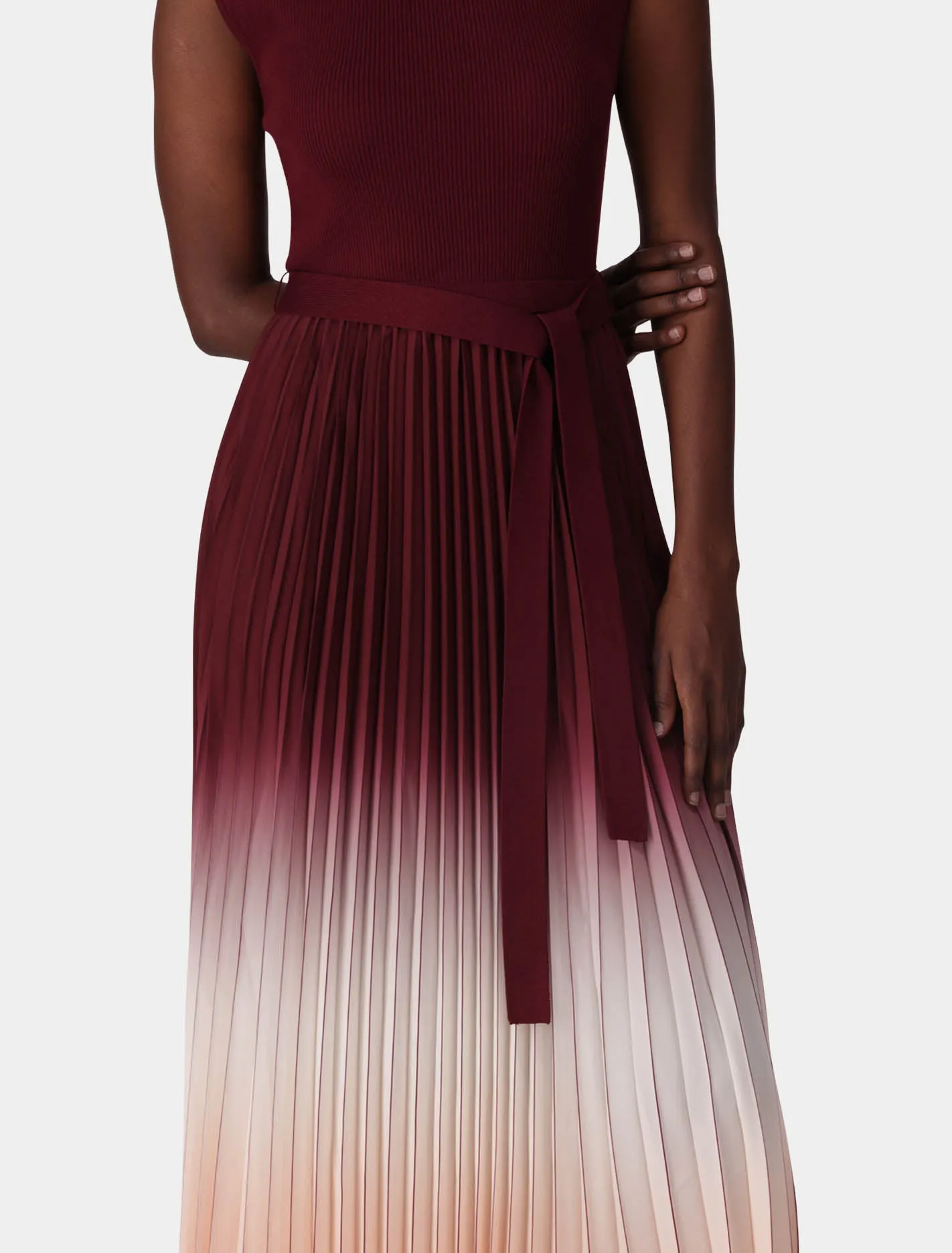 Elsie Ombre Pleat Midi Dress