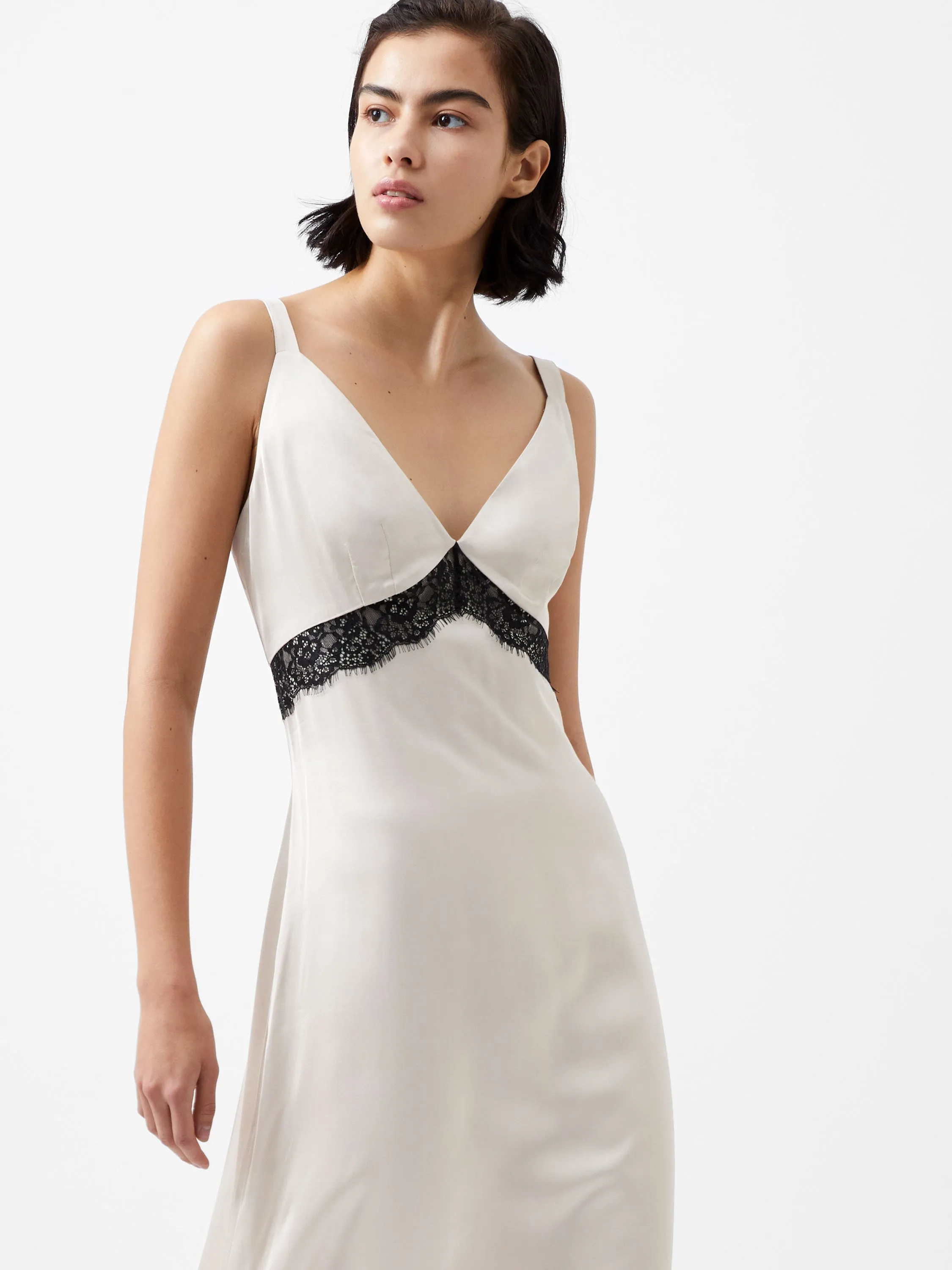 Ennis Eco Satin Lace Dress