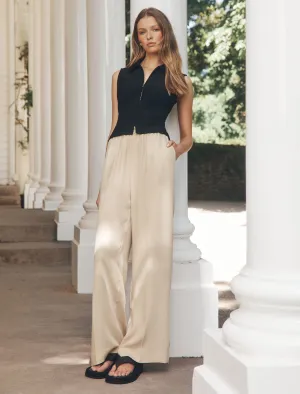 Enya Elastic Wide Leg Pants