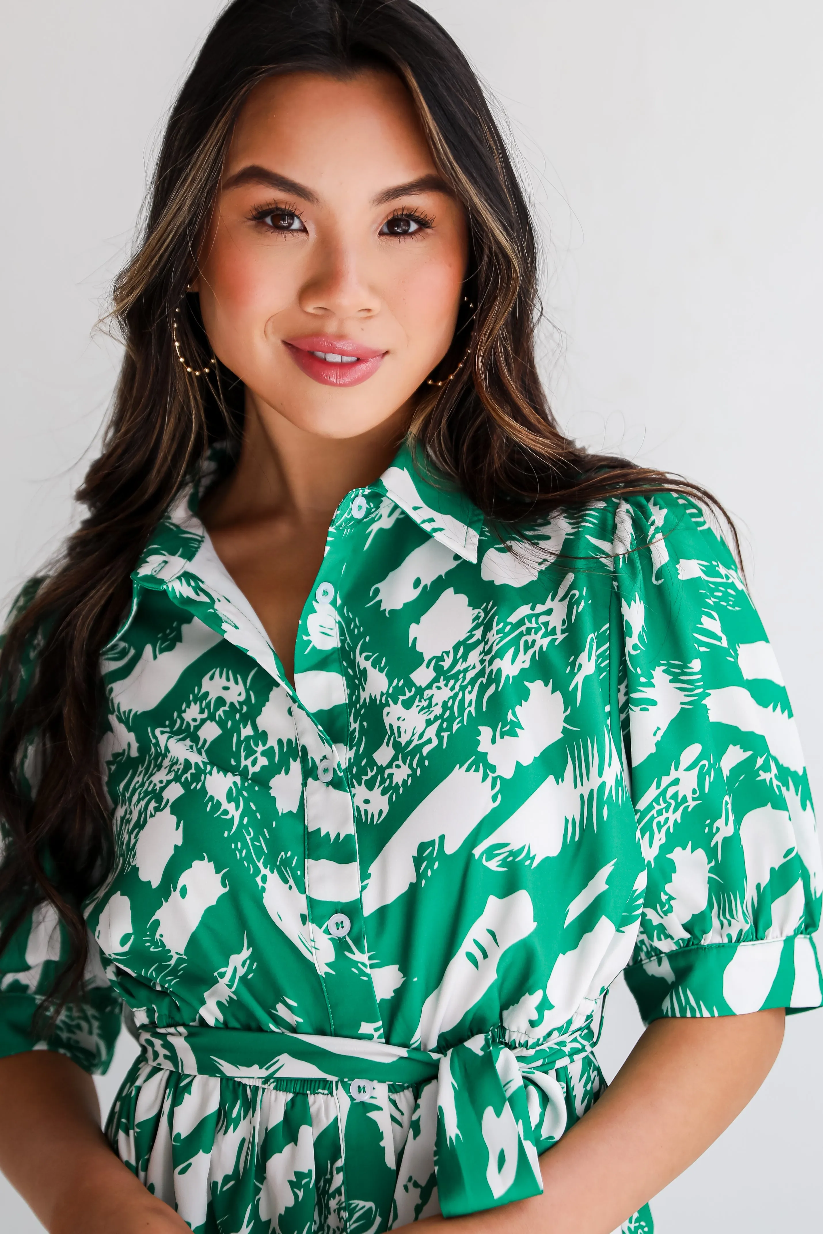 FINAL SALE - Graceful Perfection Kelly Green Mini Dress