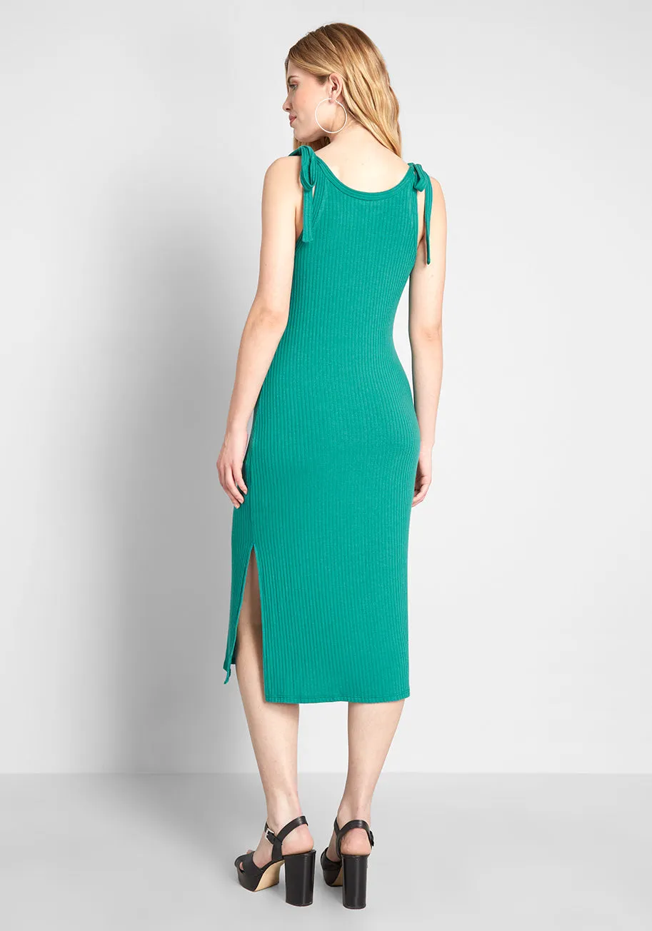 Found a Keeper Tie-Shoulder Dress