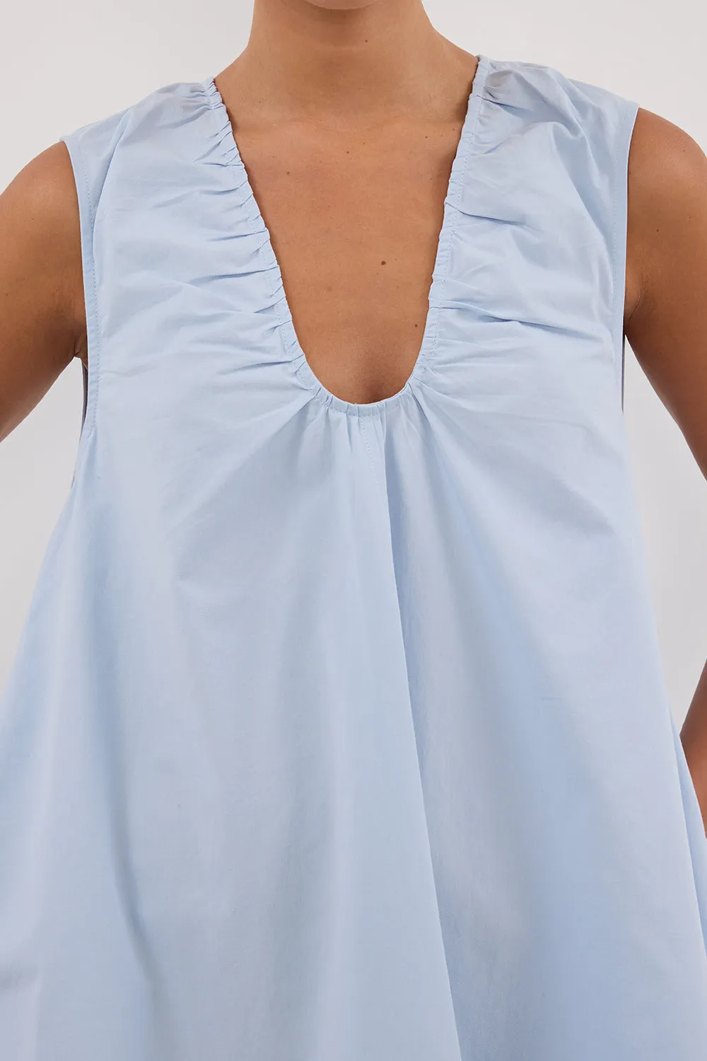 GABBY CORNFLOWER COTTON MINI DRESS