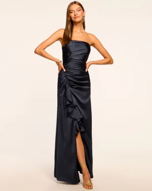 Galilee Strapless Ruffle Gown