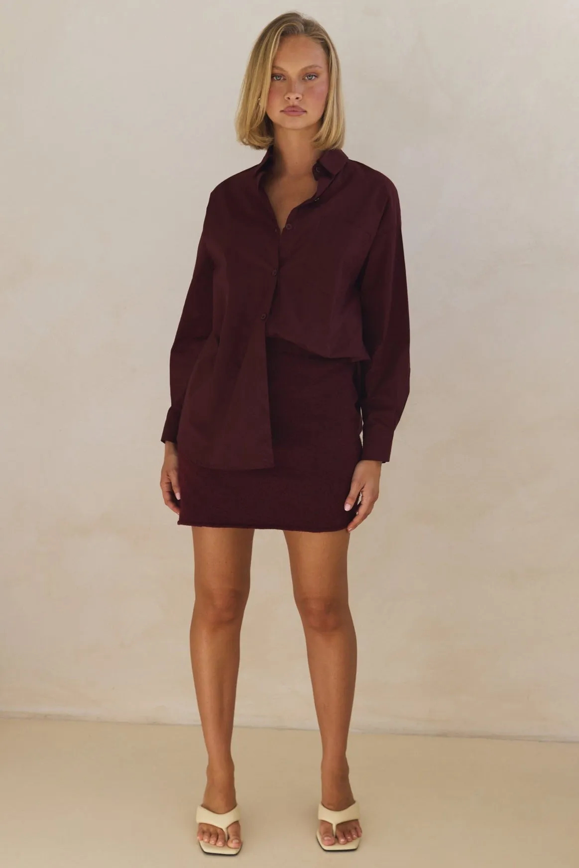 Grace Shirt (Burgundy)