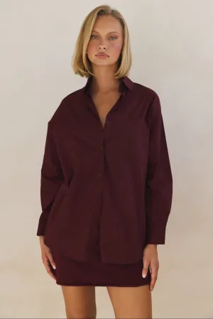 Grace Shirt (Burgundy)