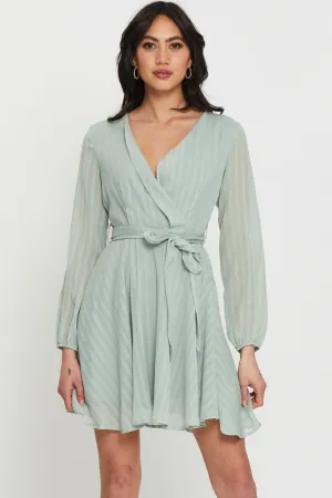 Green Mini Dress Long Sleeve